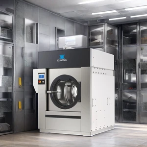 Industrial Electric Washing Machine Dryer Full Automatic Washer Extractor Stainless Steel Drums Touch Screen Control
