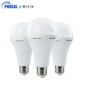 Phulal High Power B22 E27 Plastic Aluminum 7W 9W 12W 15W Emergency Camping Light Rechargeable Ceiling Led Light Bulb