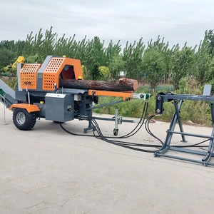 Advanced Hydraulic Firewood Processor with Precision Chain Saw