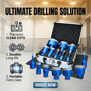 M14 Brazed Diamond Efficient Masonry Drilling Marble Ceramic Tiles Glass Granite Diamond Hole Opener Drill Bit Set