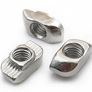 M3/m4/m5/m6/m8 10-32 Drop in square Threaded Hammer T-nut Head Nut 10 St T-nut for Aluminum Profile