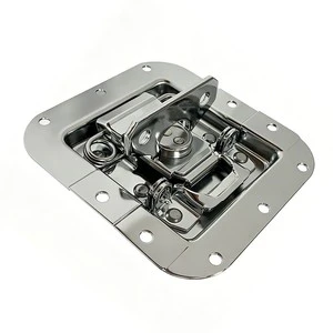 Embedded Lid Ring Latch Pet Carriers Iron 304 Stainless Steel Mid-Lock Hardware for Luggage Wooden Crates Toolboxes Butterfly