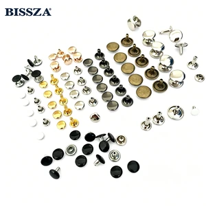 High Quality Customized Brass/Iron Flat Head Double-sided Rivet Bright Finish Handbag Use