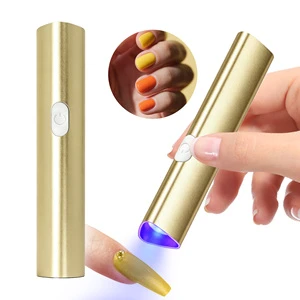 Portable UV LED Nail Lamp Handheld Mini Cordless Rechargeable 3W Gel Curing Light 20/60s Timer for Nail Art