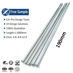Alloy Steel Carbon Steel C1022 Zinc Plated Metric Machine Screws Long Bolts ISO Standard 10.9 Grade