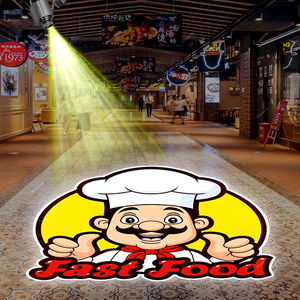 Free Custom Logo Aluminum Gobo Projector Advertising Lights 60W/100W/150W LED Sign Wall Projection Outdoor IP54 Waterproof HD