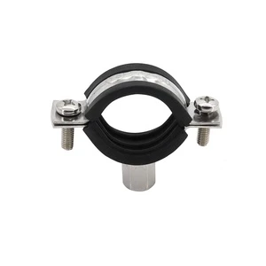 HENGSHI High Quality Stainless Steel 304/316L Pipe Clamp Rubber Ring Water Supply Fittings Holderbat Clips 15-108mm 1.6MPa 3-Year