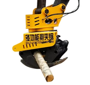 Professional Excavator Mounted Grapple Saw CE Certified 5-28 Ton For Deep Forest Thinning And Firebreaks