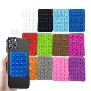 Cheap Price Suction Cup Wall Stand Mat Multifunctional Silicone Square Phone Double-Sided Case Anti-Slip Holder Mount Sucker Pad