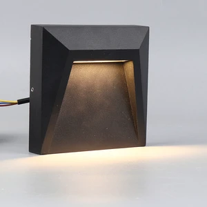 Led Stair Light Recessed Square Step Light IP65 Modern Surface Mounted 3w Led Wall Lamps