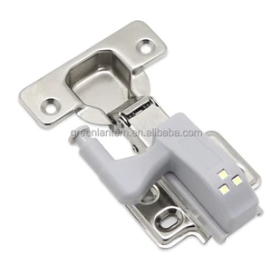 Modern Plastic LED Hinge Light Cabinet Cupboard Motion Sensor Touch Control Battery-Powered Easy Installation 3-LED