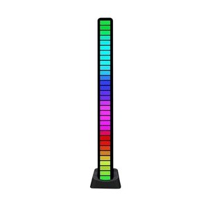 High Quality Cheap Price Rechargeable RGB Voice Control LED Music Level Light Pickup Lamp Rhythm Music Light
