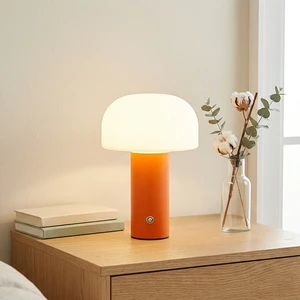 Mushroom Modern Nordic Adjustable Cordless Led Desk Lamp Rechargeable Touch Dimming Portable Table Lamp