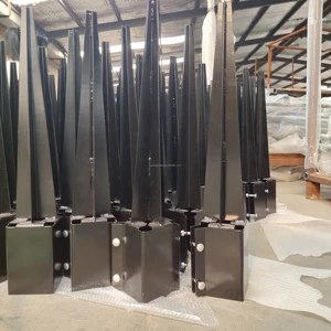 Factory Hot Dip Galvanized Post Base Pole Anchors With Single Or Double Plates