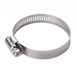 HVAC American Type Hose Clamp Full Stainless Steel 201 Adjustable Worm Drive Pipe Clip Ventilation Ducting Heavy Duty