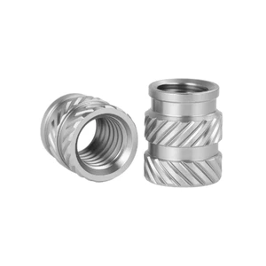 Knurled Insert Nut, Stainless Steel Threaded Insert Embedment Nuts 3D Printing Brass Nuts
