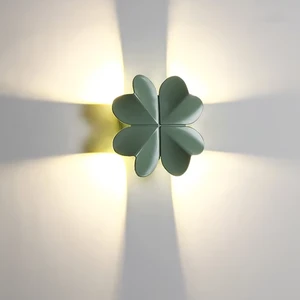 Modern Nordic Four-leaf Clover Shape LED Wall Light IP65 Aluminum Outdoor Garden Lamp Waterproof Home Living Room Bedroom
