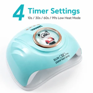 2086 Salon-grade UV LED Nail Light, Automatic Sensor Design, Multi Timer Function for All Gel Polish Curing