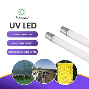 UV LED Replacement Bulbs 365nm 395nm 405nm 7W/10W T8 G13 Base AC Powered UVA LED Lamp Tube For Office Home Hotel Pest Control