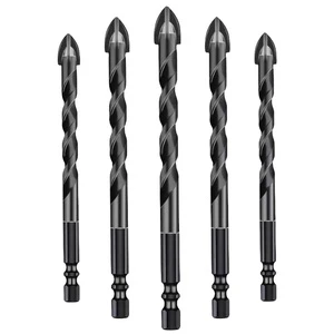 6-12 Mm Multifunction For Tile, Cement, Concrete and Metal Carbide Tip Cross Head Tile Drill Bits Cross Hex Tile Drill