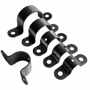 Best Selling Black Painting C-shaped Steel Fittings Riding Card Special Cross Connection Saddle Clamp Steel Clamp For Pipe