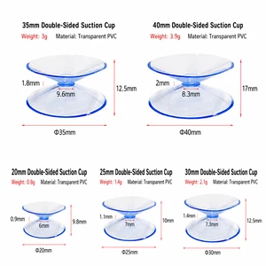 Double-sided Suction Cup DIY Grade Eco-friendly Transparent PVC Plastic Multi-functional Dual-suction Glass Pad Non-slip Coffee