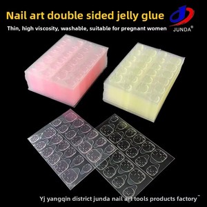 Professional Formula Ultra-thin Jelly Nail Slices Jelly Gum Yellow Gum Nail Patch Super Adhesive Detachable Toe 24 Stickers