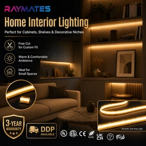 UL/CE Cut Anywhere 24V COB LED Strip Light 528 LEDs High Density 5M Warm White Led Strip Light Cob for Under Cabinet Kitchen