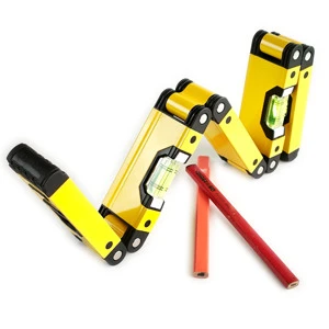 Multi-Function Foldable Level with Magnetic Measuring Tool Easy to Read Level Bubbles Precise Leveling Tool