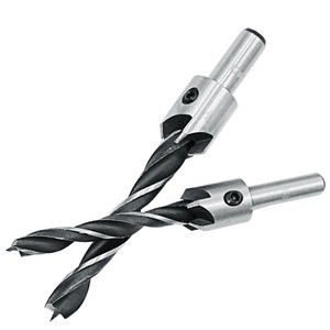 4PCS 10mm Carbon Steel Wood Countersink Drill Bit Set with Reamer Black Oxide Finish Adjustable Countersink for Carpentry