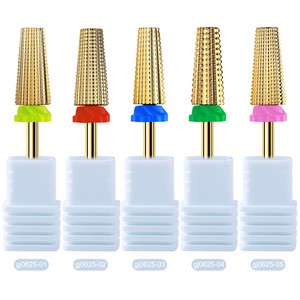 High Quality 5 in 1 Gold Remove Dead Nail Drill Bit Nail Polish Remover Dead Skin Polishing Grinding Head for Nail Drill