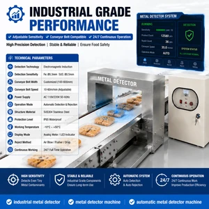 Food Industry Metal Detector High Sensitivity Metal Detector for Food Industry Conveyor Belt Inspection Machine