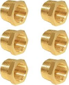 High Quality Class 4 Hex Brass Fully Threaded Right Hand Bushing Nuts 15mm Length 5/8 in Insert Diameter for Heavy Industry