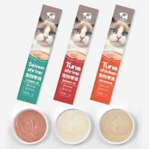Wholesale Salmon Cat Lickable Treats Creamy Puree Squeeze Tube Natural Material High Protein Cat Snacks