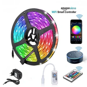 Smart Home RGB WiFi & App Controlled Music Activated Copper LED Light Strings with RF Remote for Christmas Parties Decor