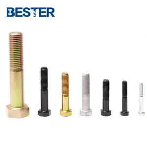 Electric Wenzhou Manufacturer 10mm Gb5782 M13 9mm M38 Grade 10.8 Grade 8 H62 S25c Carbon Steel Yellow Black Hex Bolt and Nut