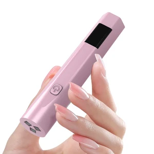 Compact Rechargeable 6W Nail Curing Light W/ Pearl Effect - Handheld UV LED Lamp Digital Display & OEM/ODM Support Included