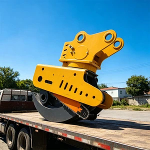 Overload Valve 350mm Excavator Attachment Grapple Saw Rotating Grapple Saw 360 Hydraulic Chainsaw