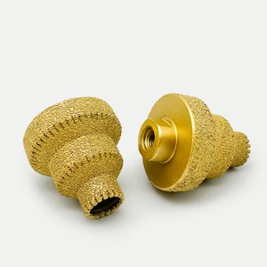 Hot Sales Multipurpose M10/M14 Vacuum Brazed Chamfer Stepped Cone Drill Bits for Steel Ceramic Marble Granite