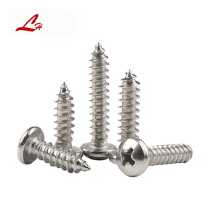 Stainless Steel Self-Tapping Screw M2 M3 Phillips Cross Flat Pan Head Self Tapping Screws
