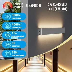 Elderly Apartment Linear Light Fixture Wall Mounted Up Down Light Adjustable Brightness With Motion Sensor