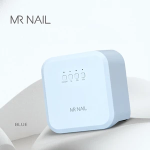 MR NAIL Quick-Drying UV Small square LampSea Blue LED Phototherapy Nail Art Tool Mini Plug-In Manicure Lamp