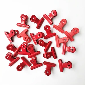 Wholesale Office Use Colorful 22mm ROHS Certified Custom Logo Round Metal Bulldog Clips Weisita Brand for Hand Ledger Storage