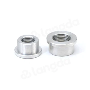 CNC Machined Aluminum Alloy Stainless Steel Flange Threaded Bushing Sleeve Custom Automation Hardware Fastener Parts