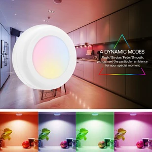 Wireless Closet Wardrobe Under Cabinet Lighting 6 Pack LED Puck LED Cabinet Lights with Remote Control Cupboard Light