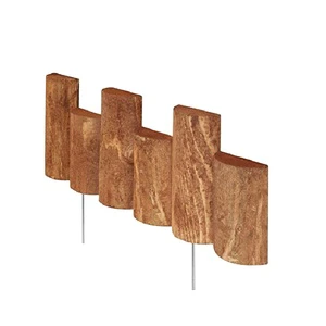 Garden Decor Half Log Wooden Landscape Edging for Flower Plant Beds