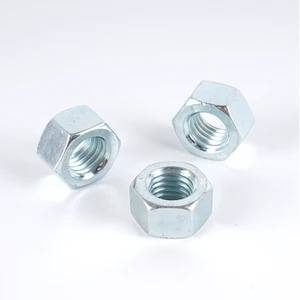 Grade 4 8 10 12 Carbon Steel Hexagon Nut M2-M56 Zinc Plated Blue White Zinc Din934 Hex Head Sizes Metric Hex Coupling Nuts