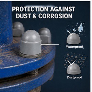 Elehk Plastic Hexagonal Dome Head Bolt Nut External Protection Bolt Cover Cap Plastic Cap Bolt Nut Protective Caps M4-M27
