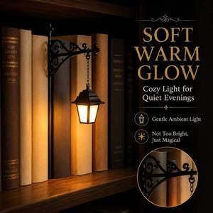 Library Lantern Decorative Mini Bookshelf Lamp 5 Style LED Indoor Hanging Bookcase Insert Light Push Button Switch Control