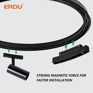 Modern COB 48V Aluminum Track Rail Light System With CRI90 LED Ceiling Spotlight For Mall Villa Hotel & Living Room